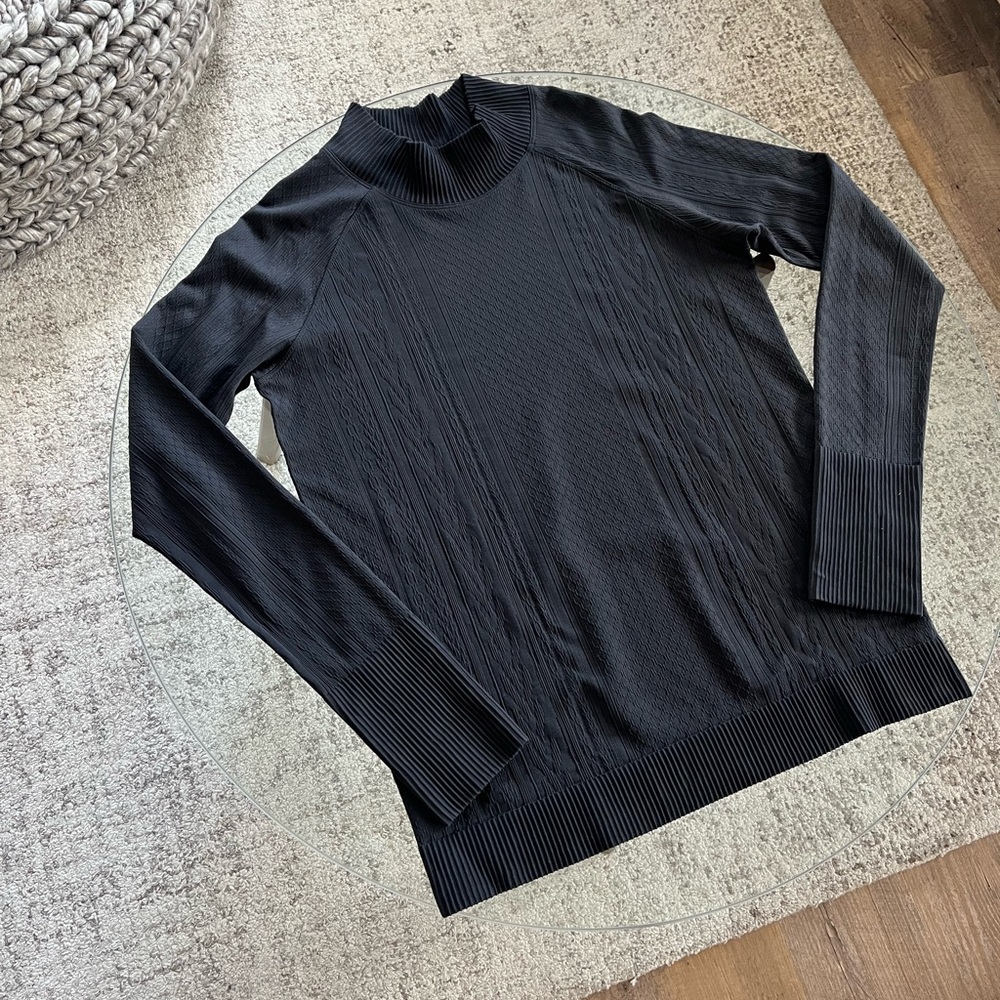 Lululemon Rest Less Mock Neck Black - Picture 7 of 14